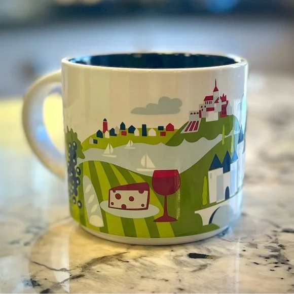 NIB Starbucks YAH series FRANCE Scenic Ceramic Mug collectible - Picture 3 of 7